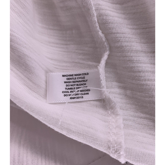 Lisa Todd White Embroidered "Blah Blah" Long Sleeve V-Neck Top Women's Small - Picture 9 of 12